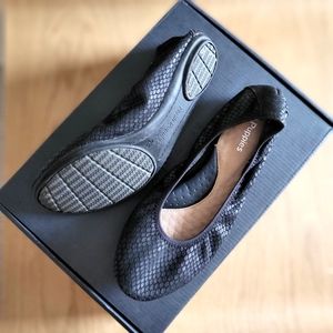 Hush Puppies Snake Embossed Leather Ballet Flats